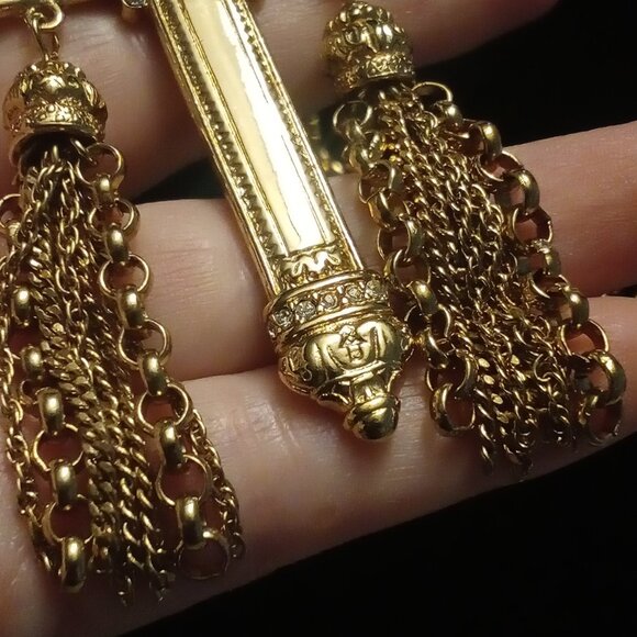 Givenchy Vintage LARGE Crystal Cross Necklace RARE Collector Piece - Picture 15 of 16